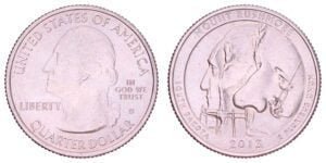 UNITED STATES OF AMERICA 1/4 dollar 2013D / Mount Rushmore / XF+