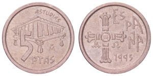 SPAIN 5 pesetas 1995 / Asturias / VF