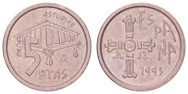 SPAIN 5 pesetas 1995 / Asturias / VF
