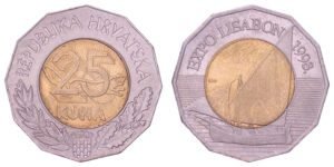 CROATIA 25 kuna 1998 / Expo Lisbon / XF+