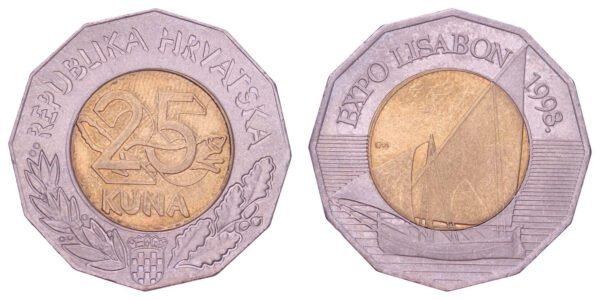 CROATIA 25 kuna 1998 / Expo Lisbon / XF+