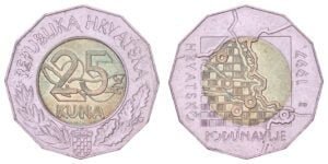 CROATIA 25 kuna 1997 / Danube Region / XF+