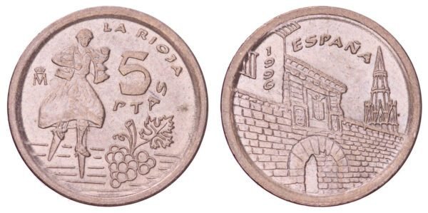 SPAIN 5 pesetas 1996 / La Rioja / XF