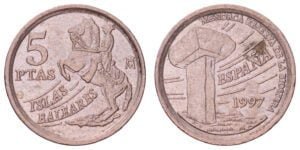 SPAIN 5 pesetas 1997 / Islas Baleares / VF