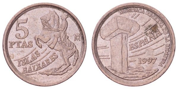 SPAIN 5 pesetas 1997 / Islas Baleares / VF