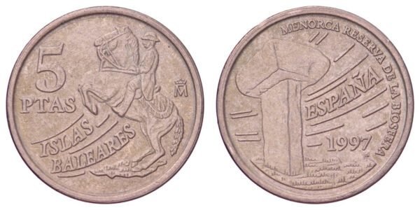 SPAIN 5 pesetas 1997 / Islas Baleares / VF