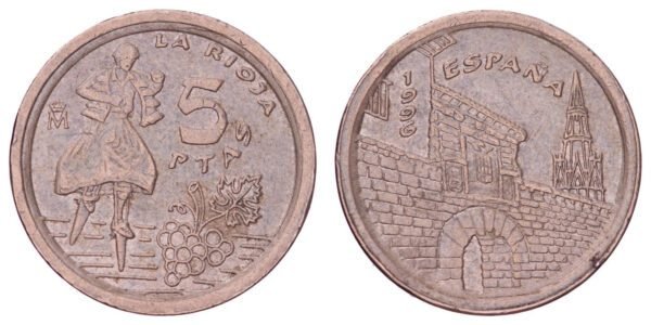 SPAIN 5 pesetas 1996 / La Rioja / VF