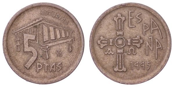 SPAIN 5 pesetas 1995 / Asturias / VF