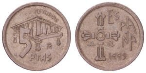SPAIN 5 pesetas 1995 / Asturias / VF