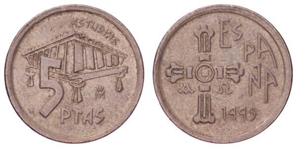SPAIN 5 pesetas 1995 / Asturias / VF