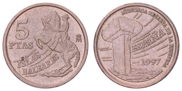 SPAIN 5 pesetas 1997 / Islas Baleares / VF