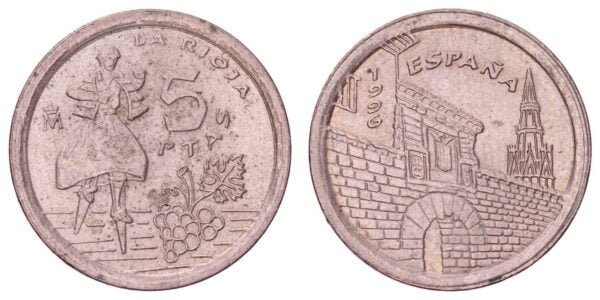 SPAIN 5 pesetas 1996 / La Rioja / VF