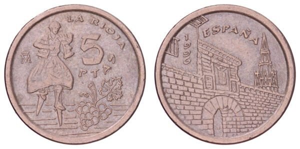 SPAIN 5 pesetas 1996 / La Rioja / VF