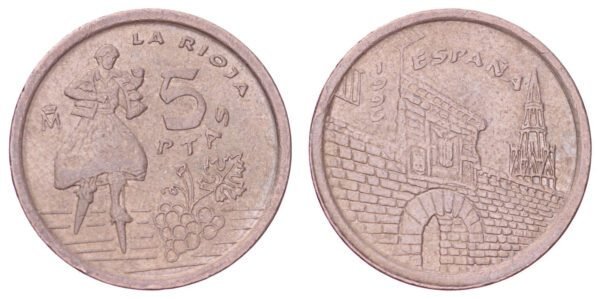 SPAIN 5 pesetas 1996 / La Rioja / VF