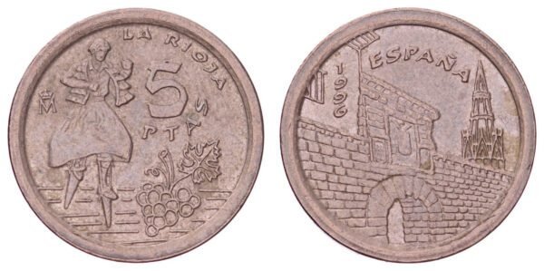 SPAIN 5 pesetas 1996 / La Rioja / VF