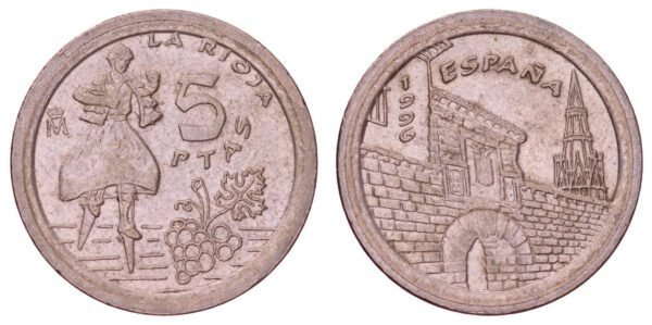 SPAIN 5 pesetas 1996 / La Rioja / VF