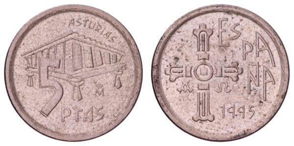 SPAIN 5 pesetas 1995 / Asturias / VF