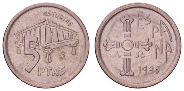 SPAIN 5 pesetas 1995 / Asturias / VF