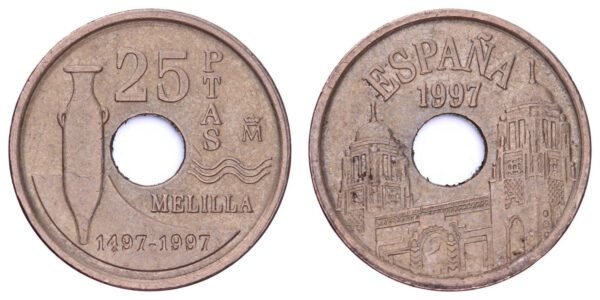 SPAIN 25 pesetas 1997 / Melilla / VF
