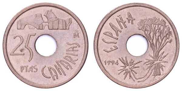 SPAIN 25 pesetas 1994 / Canary Islands / VF