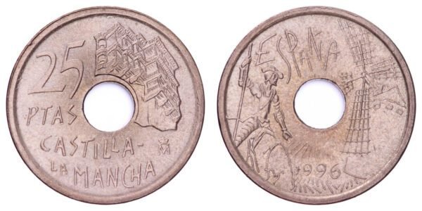 SPAIN 25 pesetas 1996 / Castilla-La Mancha / VF