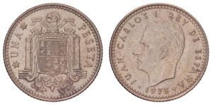 SPAIN 1 peseta 1975(80) XF