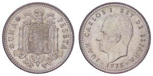 SPAIN 1 peseta 1975(80) XF+