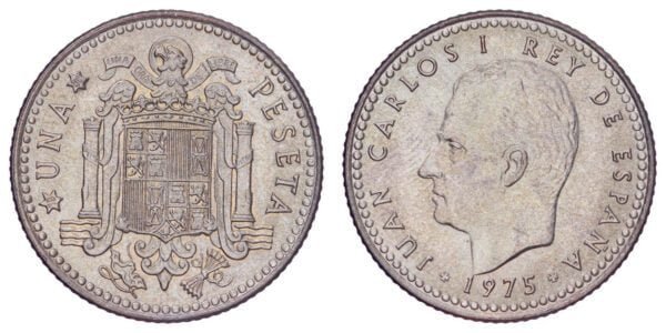SPAIN 1 peseta 1975(80) XF+