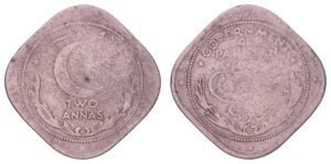 PAKISTAN 2 annas 1948(?) F
