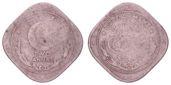 PAKISTAN 2 annas 1948(?) F