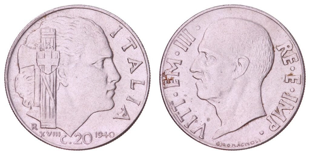 ITALY 20 centesimi 1940 VF