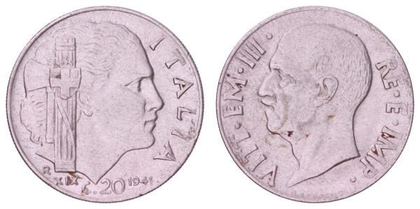 ITALY 20 centesimi 1941 VF