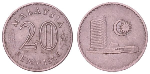 MALAYSIA 20 sen 1968 VF