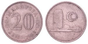MALAYSIA 20 sen 1968 VF