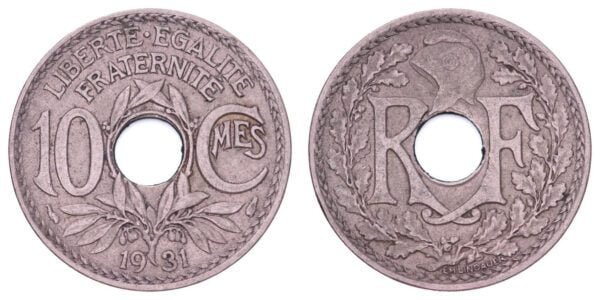 FRANCE 10 centimes 1931 VF