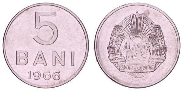 ROMANIA 5 bani 1966 XF