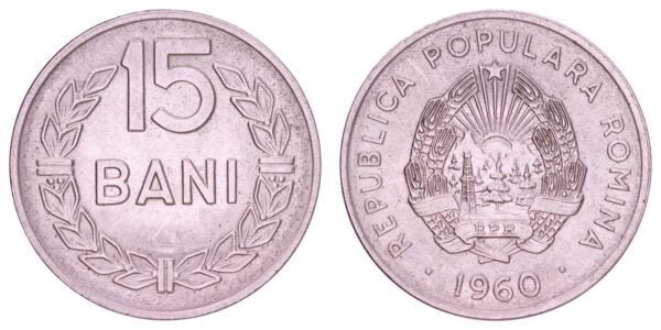 ROMANIA 15 bani 1960 XF