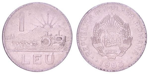 ROMANIA 1 leu 1963 VF