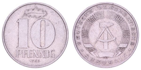 GERMANY 10 pfennig 1963A / East (GDR) issue / VF
