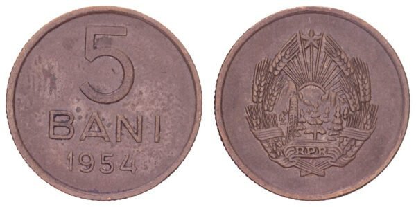 ROMANIA 5 bani 1954 VF