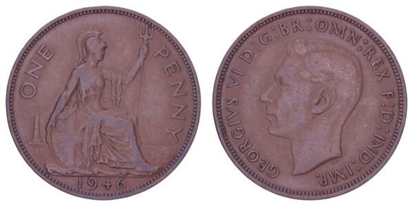 GREAT BRITAIN 1 penny 1946 VF