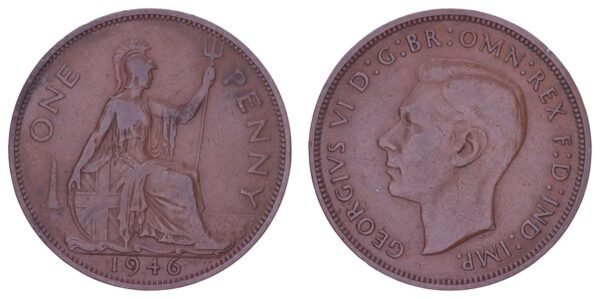 GREAT BRITAIN 1 penny 1946 VF