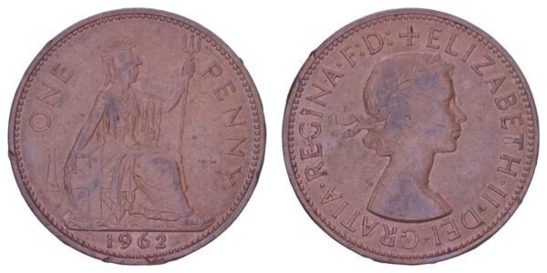 GREAT BRITAIN 1 penny 1962 VF