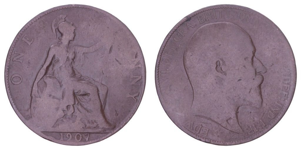 GREAT BRITAIN 1 penny 1907 F