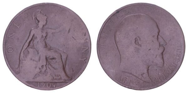 GREAT BRITAIN 1 penny 1907 F