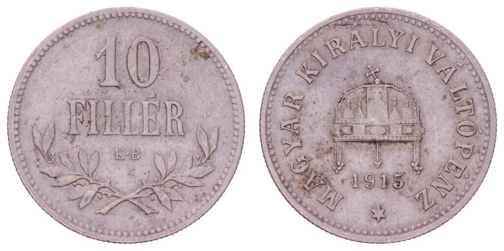 HUNGARY 10 filler 1915 / WWI issue / VF