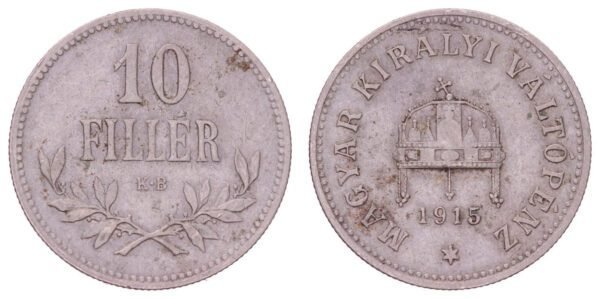 HUNGARY 10 filler 1915 / WWI issue / VF