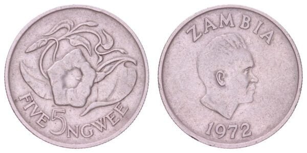 ZAMBIA 5 ngwee 1972 VF