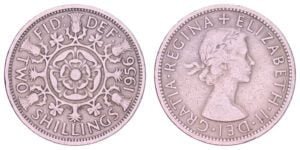 GREAT BRITAIN 2 shillings 1956 VF