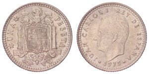 SPAIN 1 peseta 1975(78) UNC-